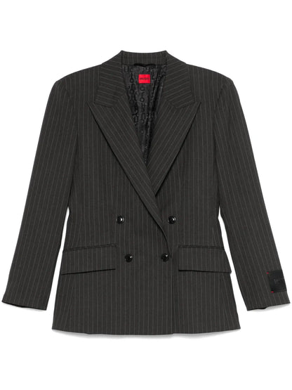 Pinstripe-Pattern Blazer