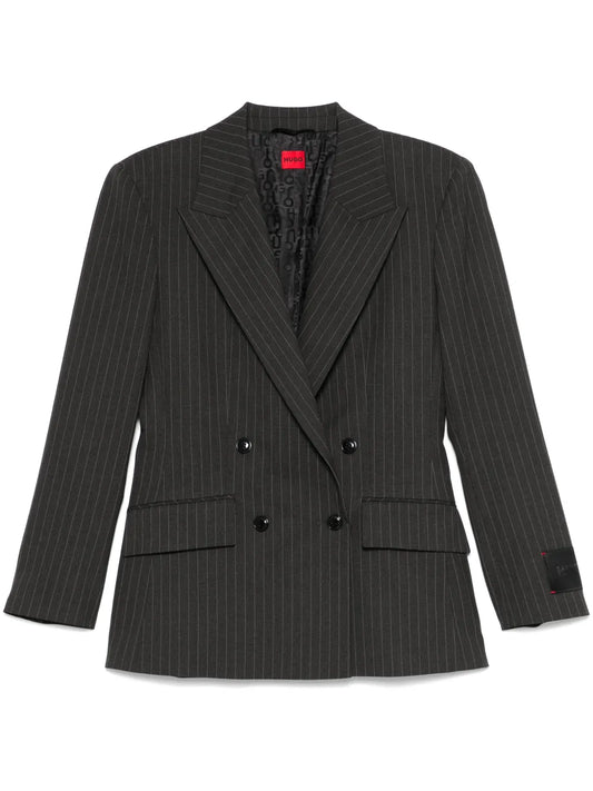 Pinstripe-Pattern Blazer