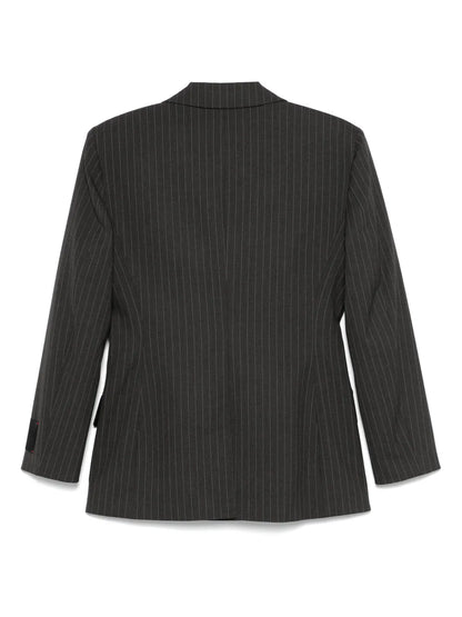 Pinstripe-Pattern Blazer