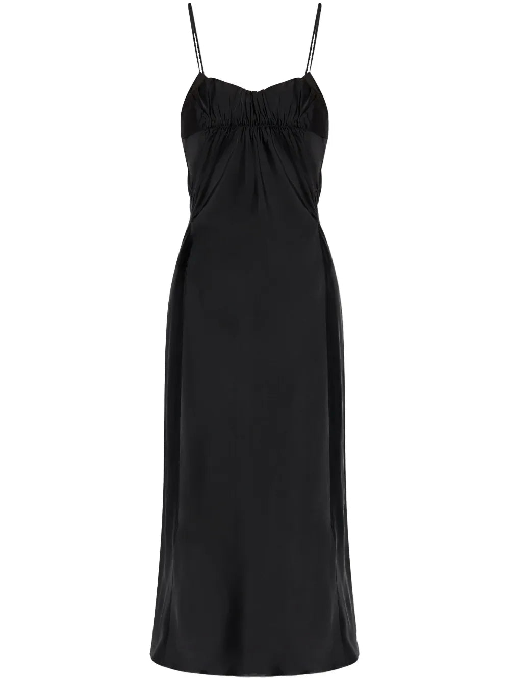 Gathered-Bustier Midi Dress