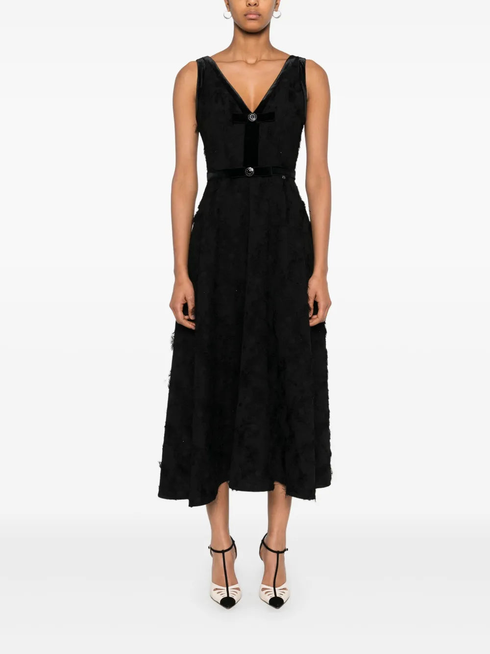 Frayed Midi Dress