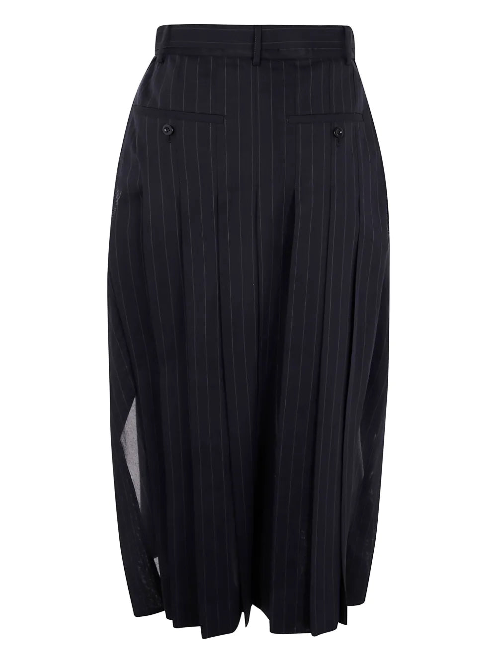 Pinstriped Midi Skirt
