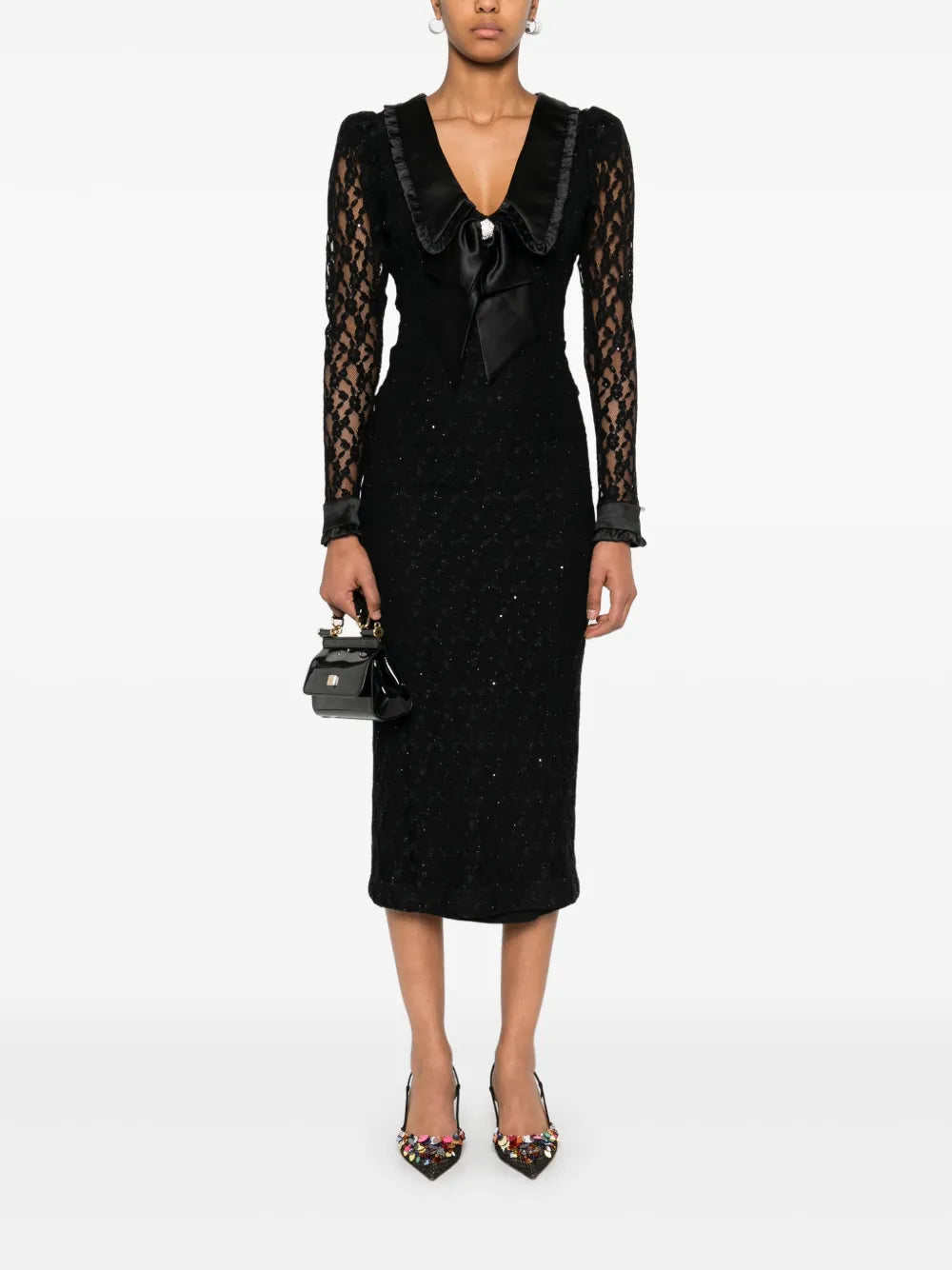 Floral-Lace Maxi Dress