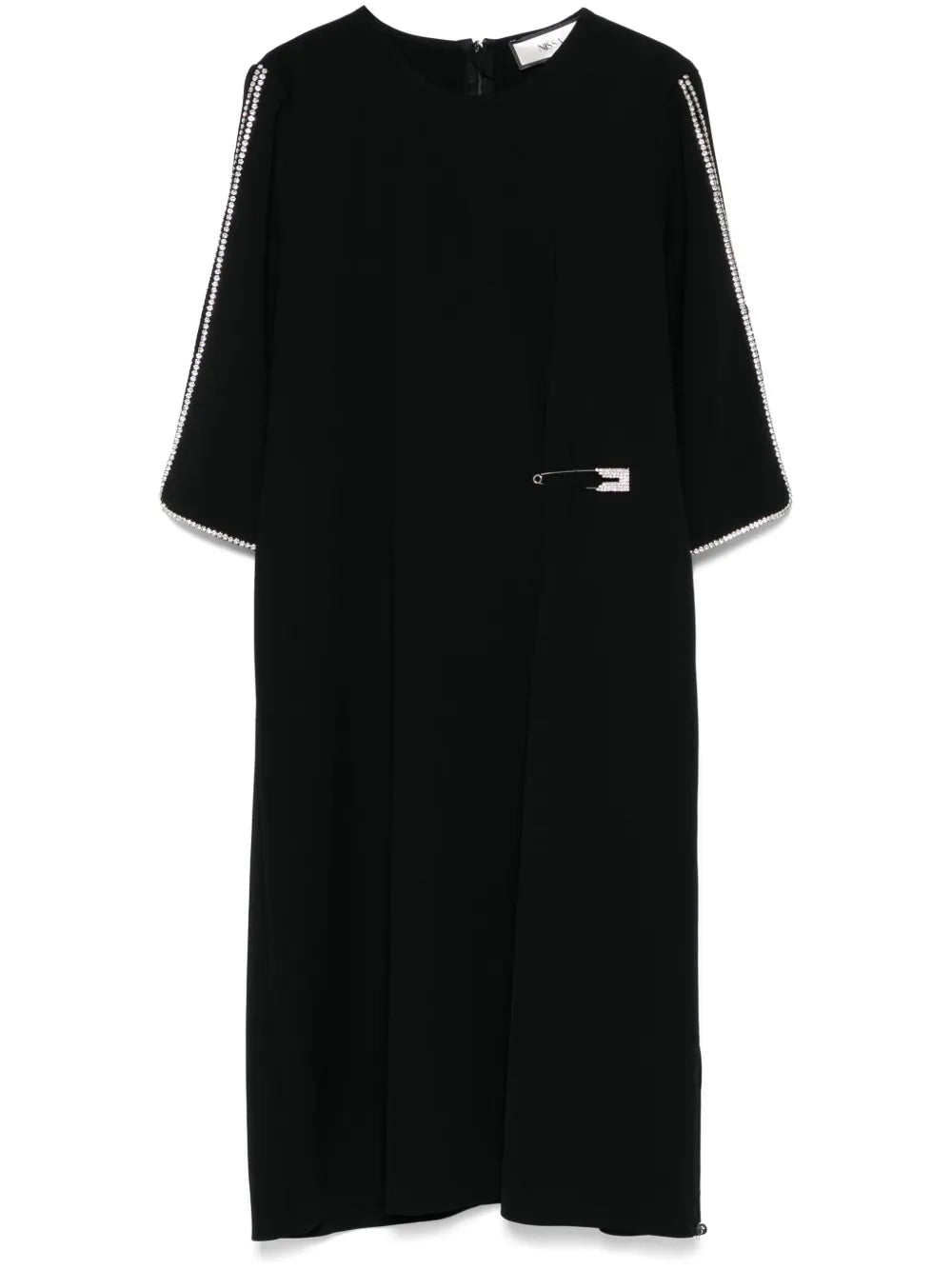 Crystal-Detail Midi Dress