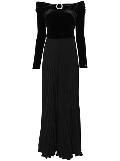 Crystal-Embellished Pleated Jumpsuit