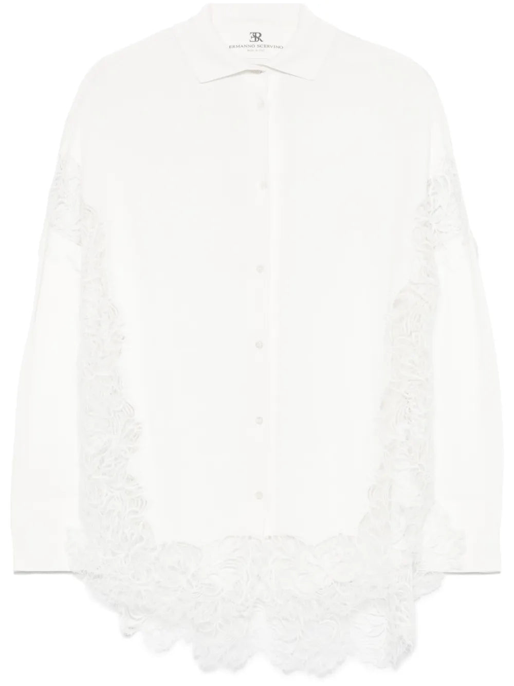 Lace-Panelling Cardigan