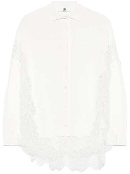 Lace-Panelling Cardigan