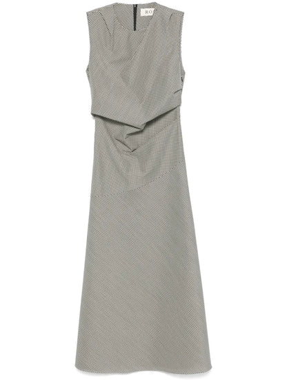 Checked Midi Dress