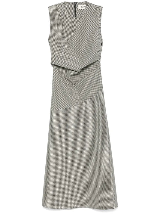 Checked Midi Dress