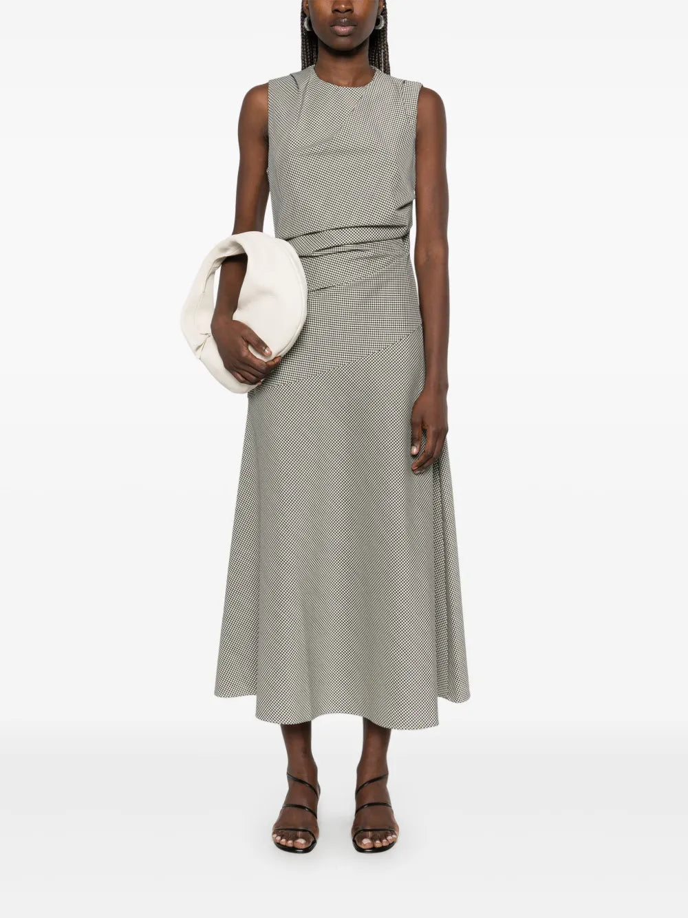 Checked Midi Dress