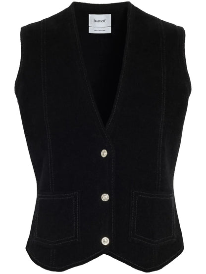 Suede-Effect Sleeveless Jacket