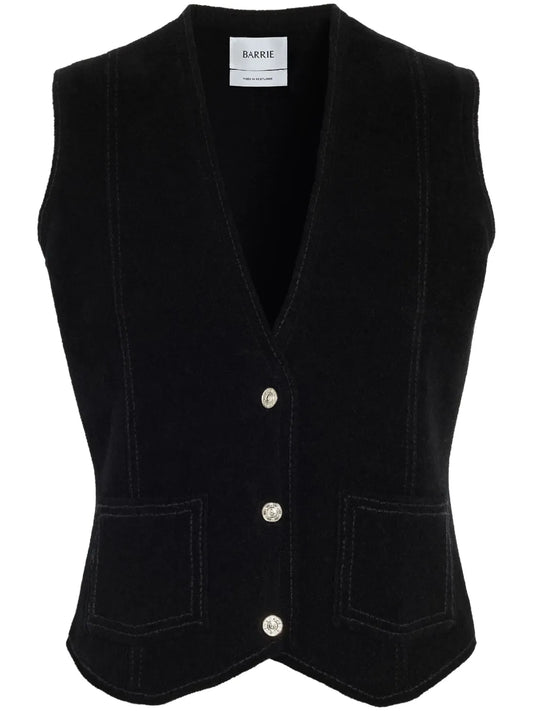 Suede-Effect Sleeveless Jacket