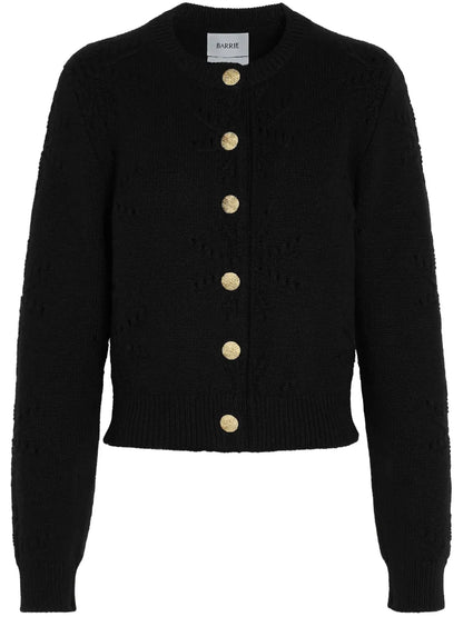 Pointelle-Motif Cardigan