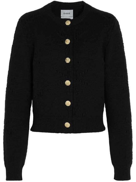 Pointelle-Motif Cardigan
