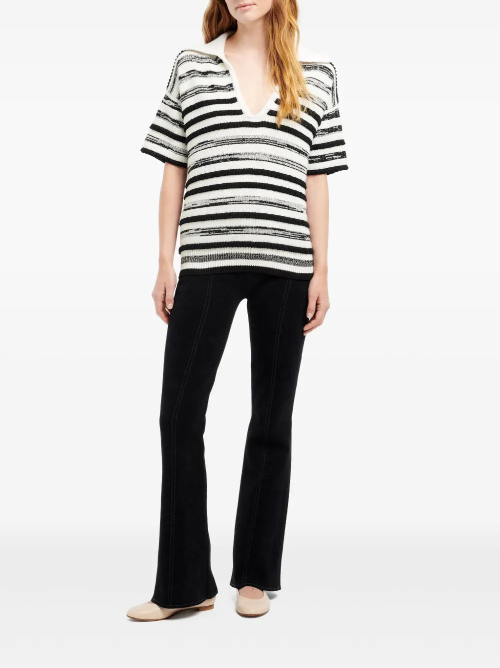 Striped Polo Top