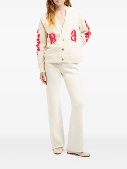 Logo-Embroidered Cardigan