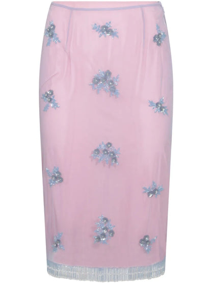 Embellished Pencil Skirt