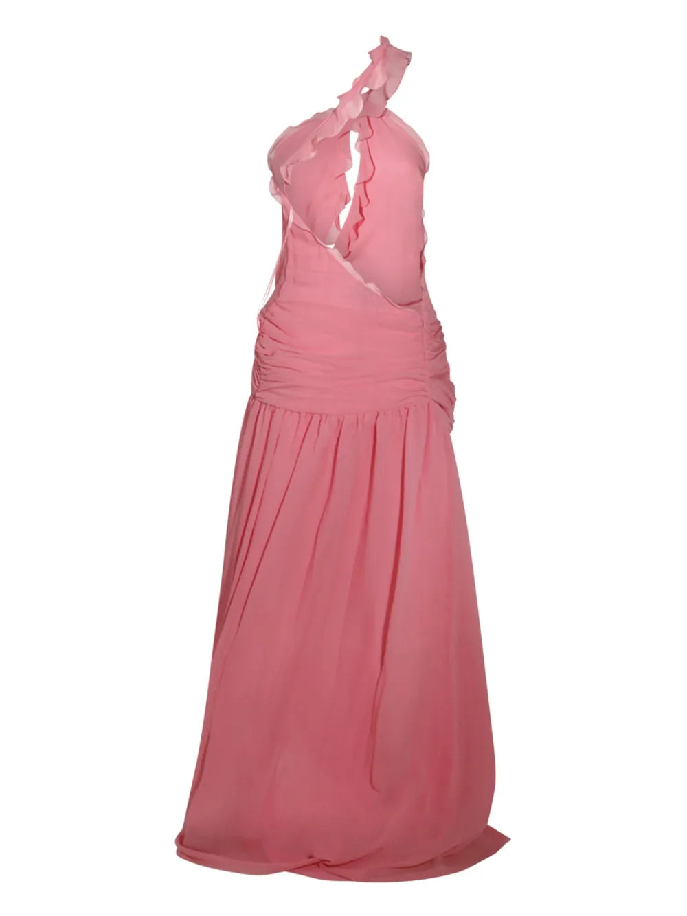 One-Shoulder Silk Maxi Dress