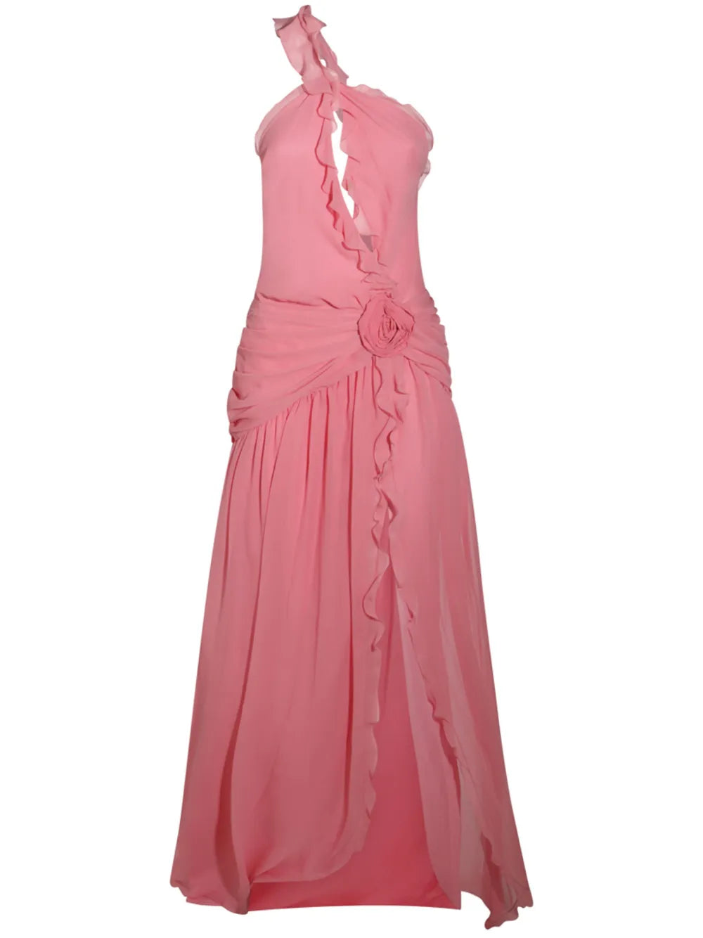 One-Shoulder Silk Maxi Dress