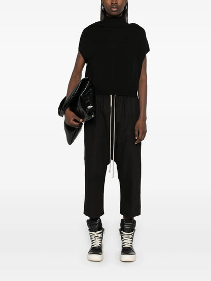 Drawstring Cropped Trousers