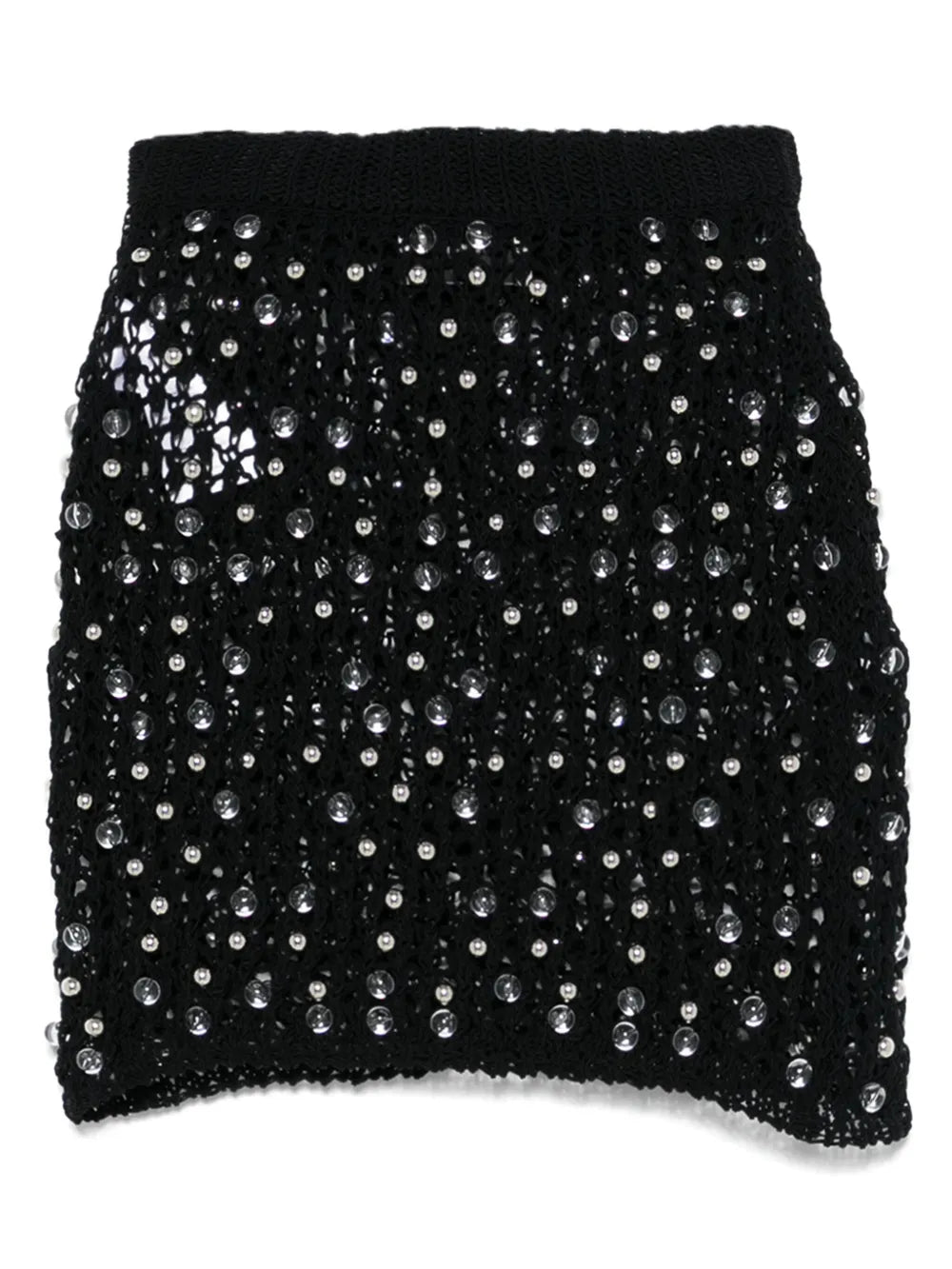 Beaded Knitted Mini Skirt