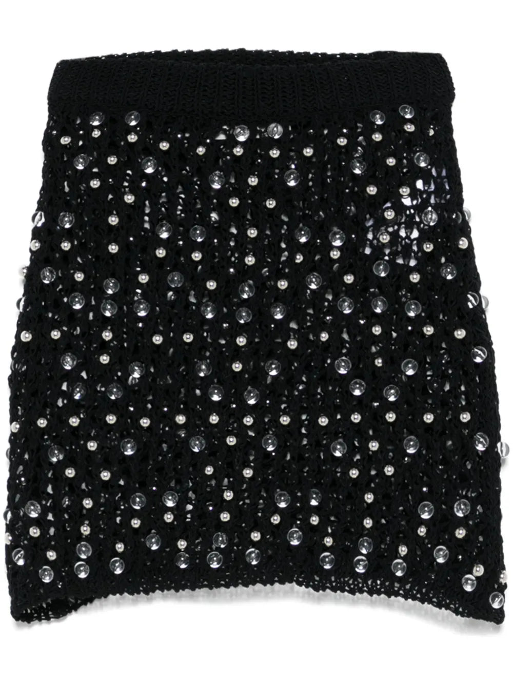 Beaded Knitted Mini Skirt