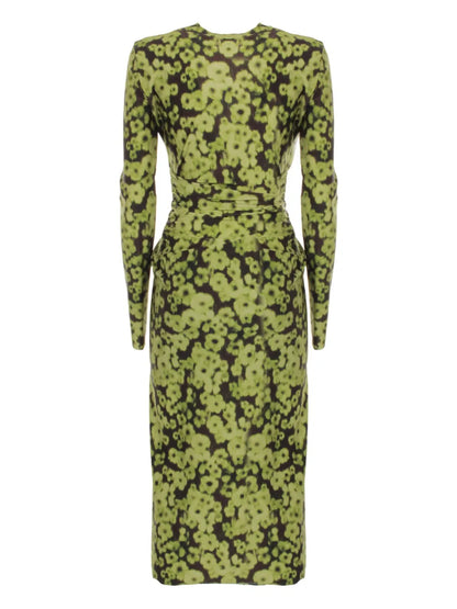 Floral-Print Midi Dress