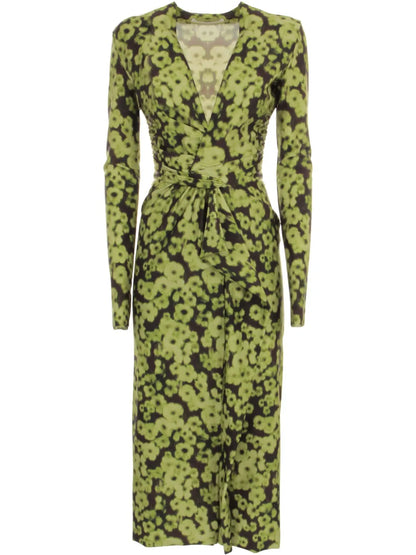 Floral-Print Midi Dress
