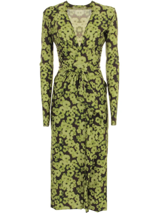 Floral-Print Midi Dress