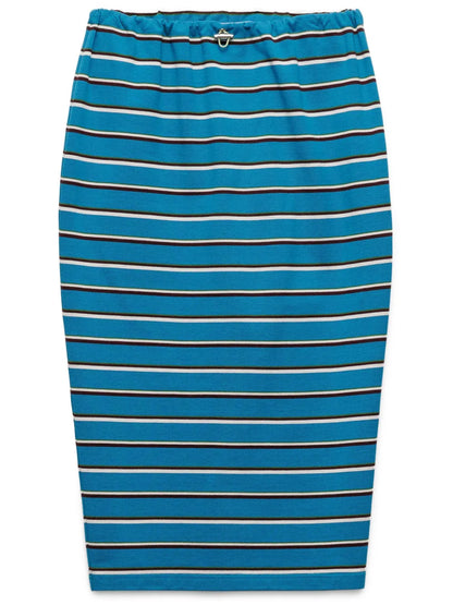 Striped Piqué Skirt