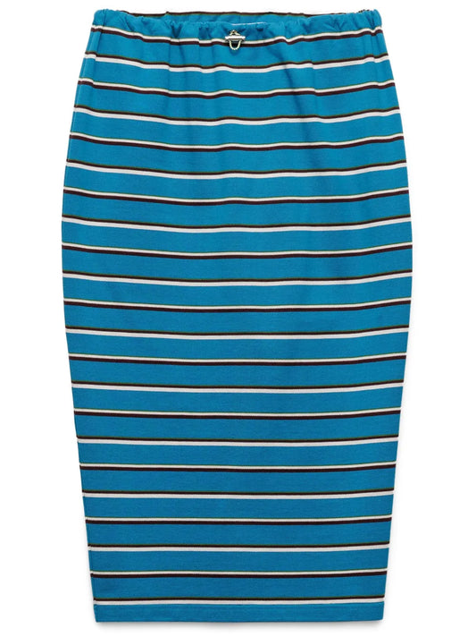 Striped Piqué Skirt