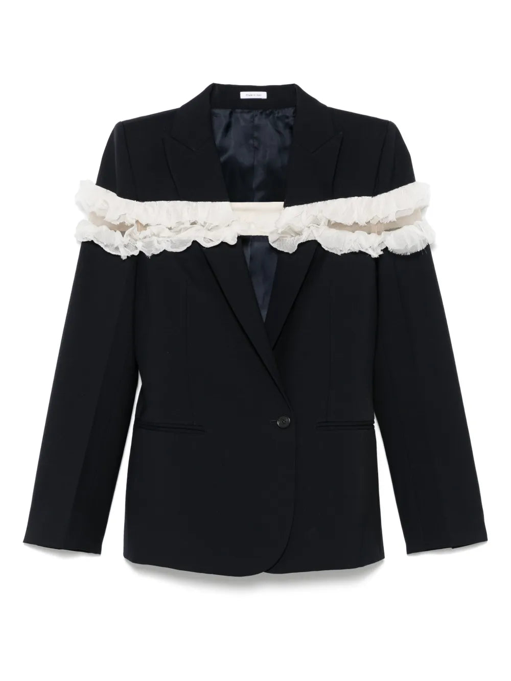 Slash-Detail Double-Breasted Blazer