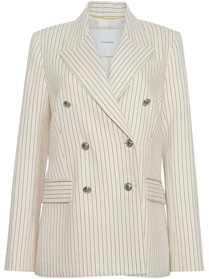 Pinstriped Twill Blazer