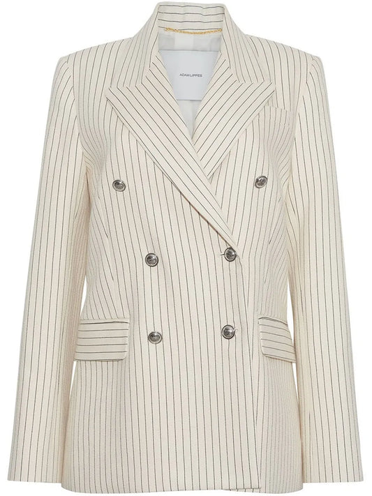 Pinstriped Twill Blazer