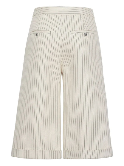 Pinstripe Twill Shorts