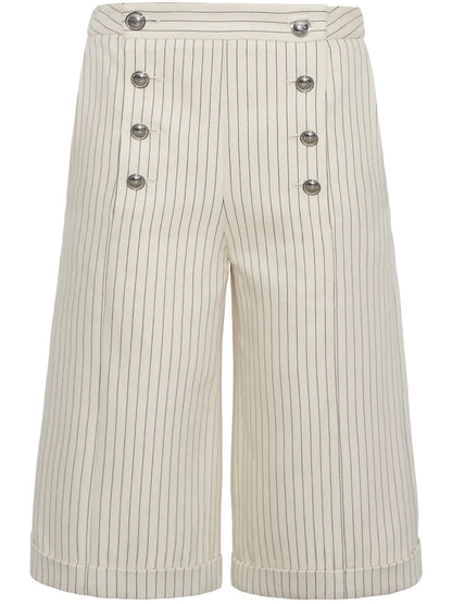Pinstripe Twill Shorts