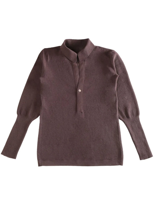 Wool Polo Top