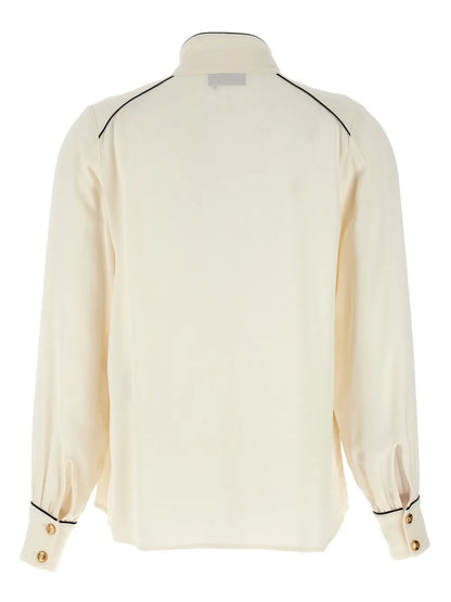 Tie-Neck Georgette Blouse