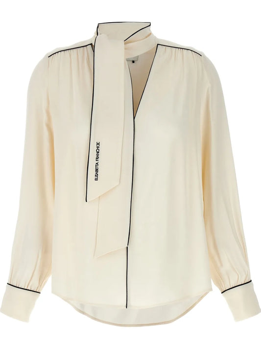 Tie-Neck Georgette Blouse