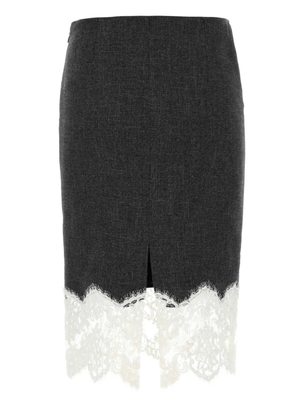 Lace-Trim Midi Skirt