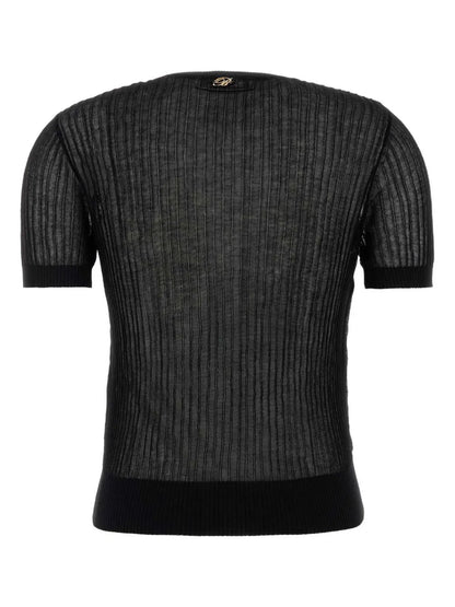 Ribbed-Knit T-Shirt