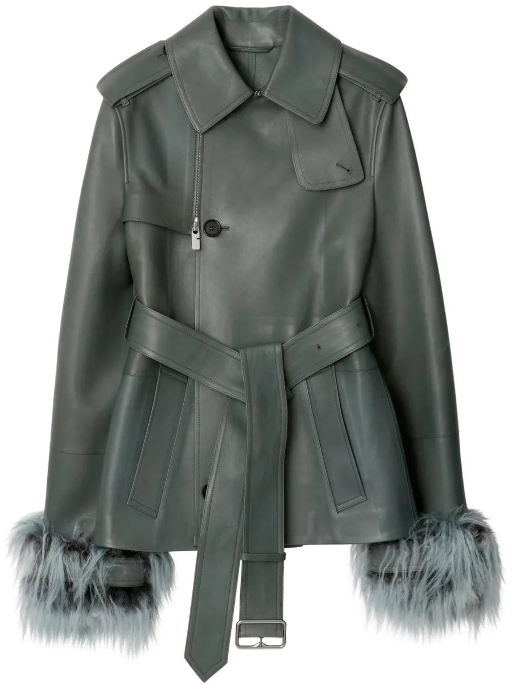 Leather Trench Jacket