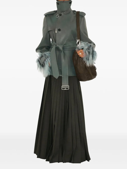 Leather Trench Jacket