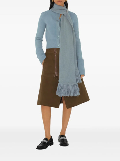 Scarf-Detailing Cardigan