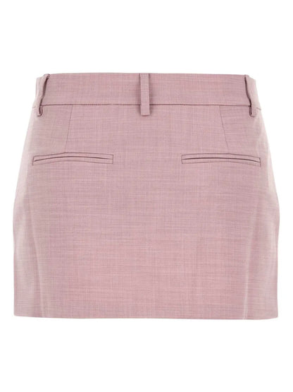 Pleat-Detail Mini Skirt