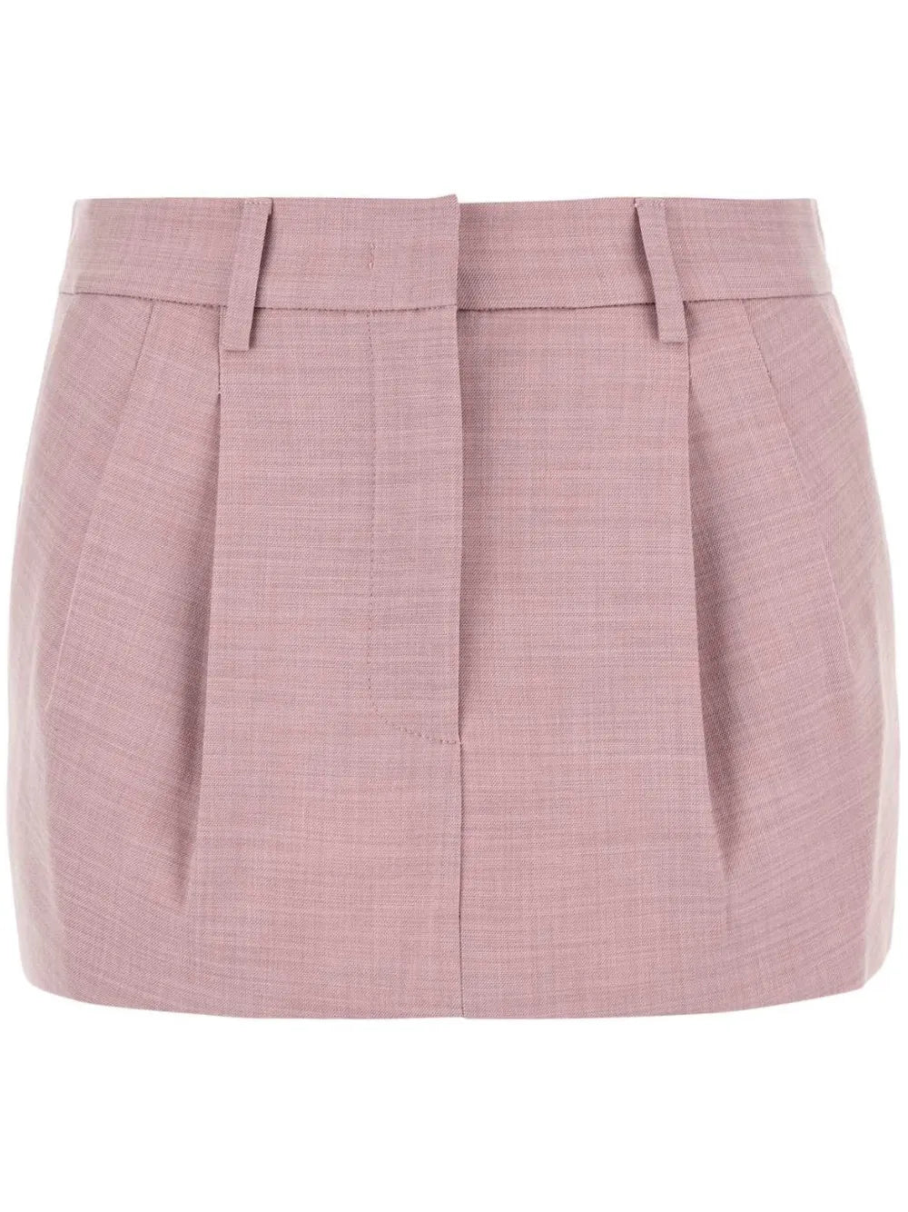 Pleat-Detail Mini Skirt