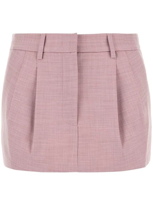 Pleat-Detail Mini Skirt