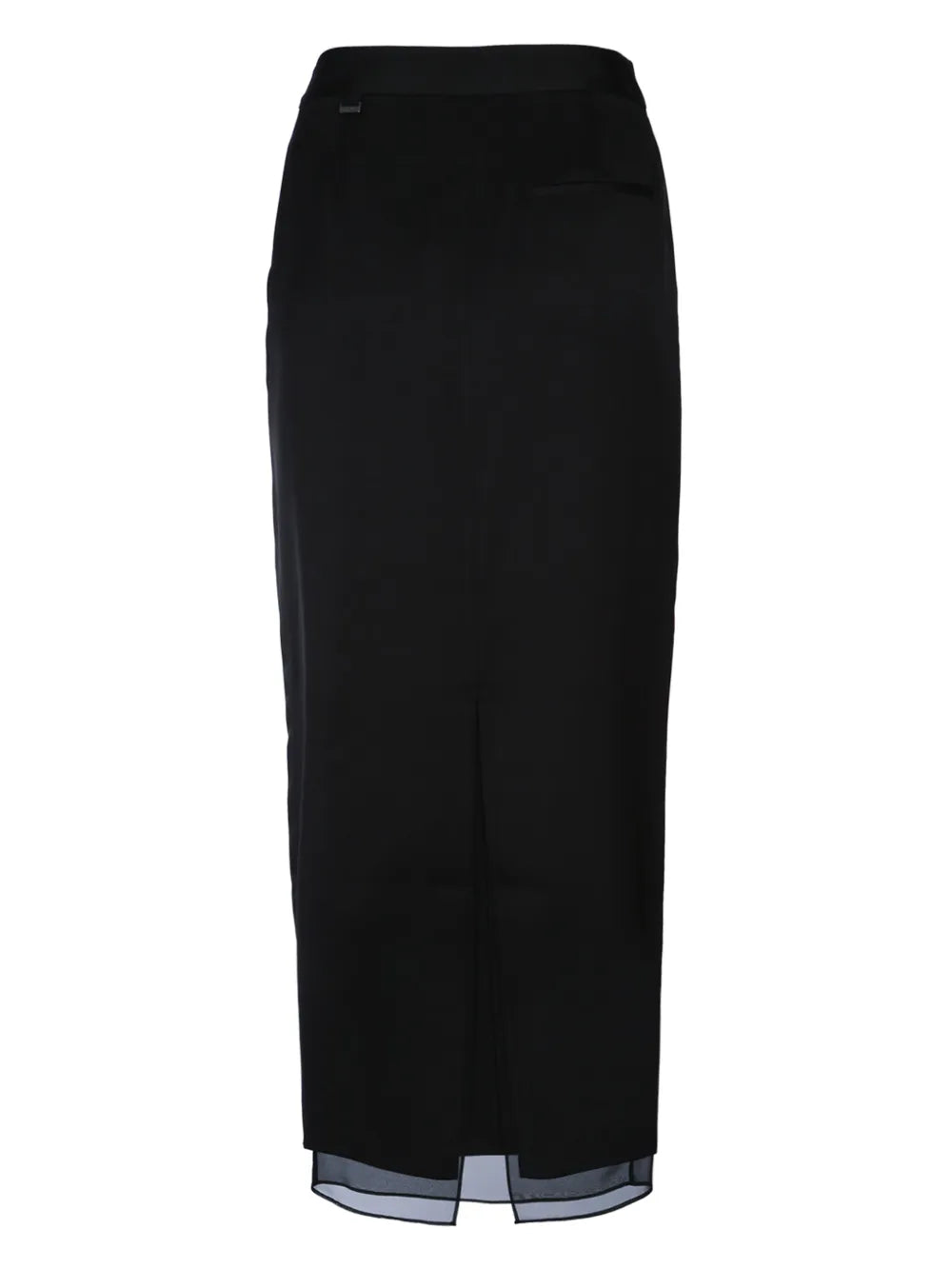 Sheer-Panel Maxi Skirt