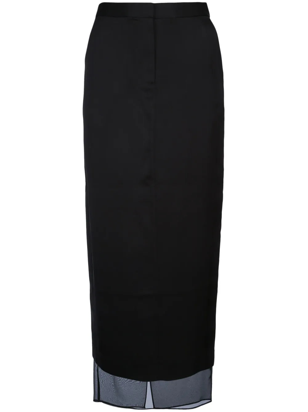 Sheer-Panel Maxi Skirt