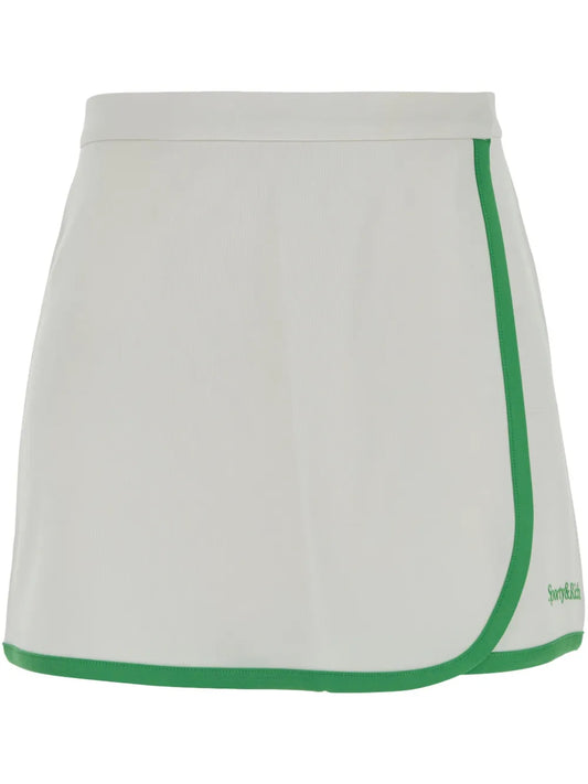 Logo-Embroidered Mini Skirt
